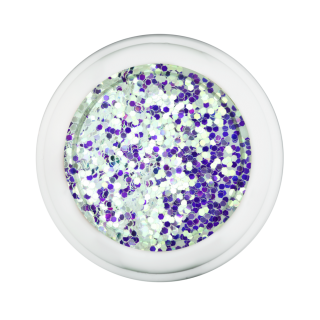 Cre8tion Nail Art Designed Confetti Glitter, 032, Round 1/24", White, Purple, 0.5oz, 1101-0473 BB